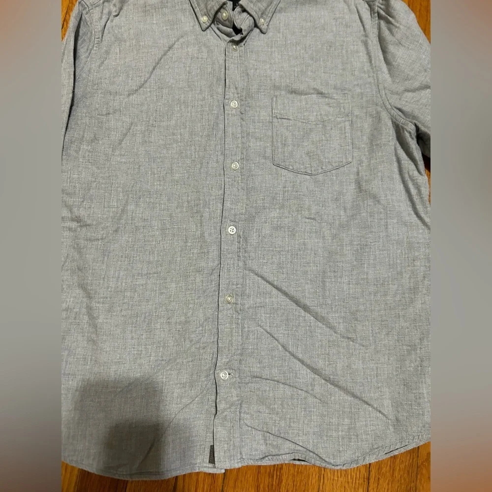 Banana Republic Untucked Fit Long Sleeve Button Up Lined Shirt/Shacket Sz L